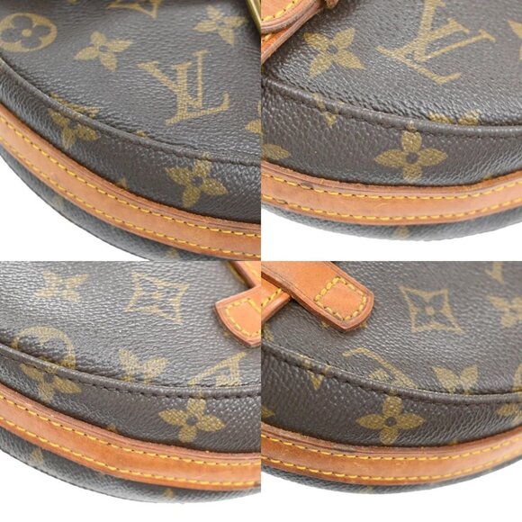LOUIS VUITTON Chantilly PM Shoulder Bag Monogram Leather Brown - Picture 7 of 16